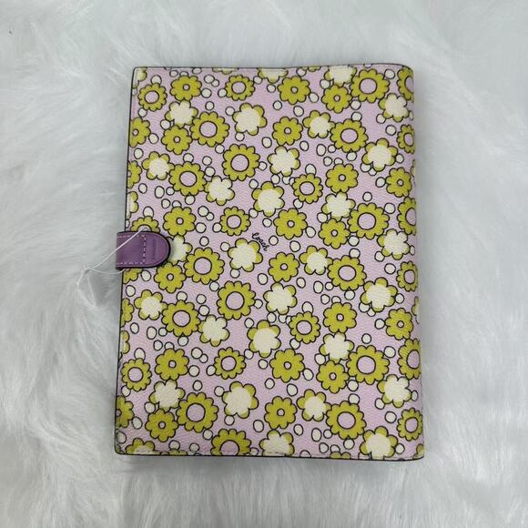 Coach Notebook in Floral print In Canvas Lilac multi CBM00 NWT - Picture 2 of 4